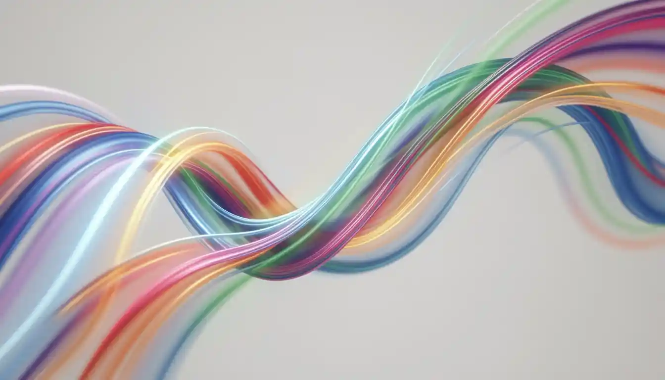 Abstract curves illustrating the rhythm of active daily lifestyle movement